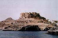 Ruins of the Crusader fortress at Lindos